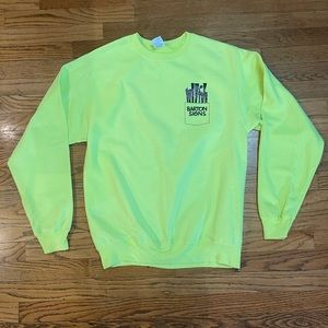 Sean Barton Signs Neon Crewneck Sweatshirt
